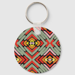 Llavero Nombre Personalizado Patrón Artsy del Suroeste
