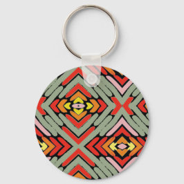 Llavero Nombre Personalizado Patrón Artsy del Suroeste