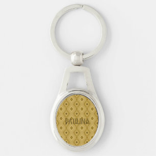 Llavero Nombre personalizado Paulina Elegante patrón de di