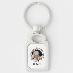 Llavero Nombre personalizado Pelota de golf divertida