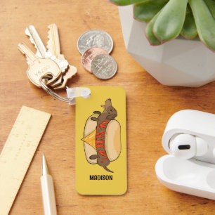 Llavero Nombre personalizado Perro caliente