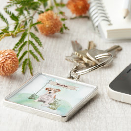 Llavero Nombre personalizado perro Jack Russell de pelo du