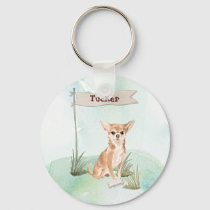 Llavero Nombre personalizado Perro Mascota Chihuahua