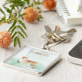 Llavero Nombre personalizado Perro Mascota Corgi