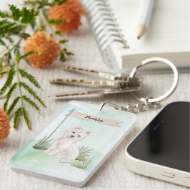 Llavero Nombre personalizado Perro Mascota Westie