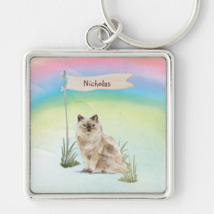 Llavero Nombre personalizado Ragdoll Cat Mascota