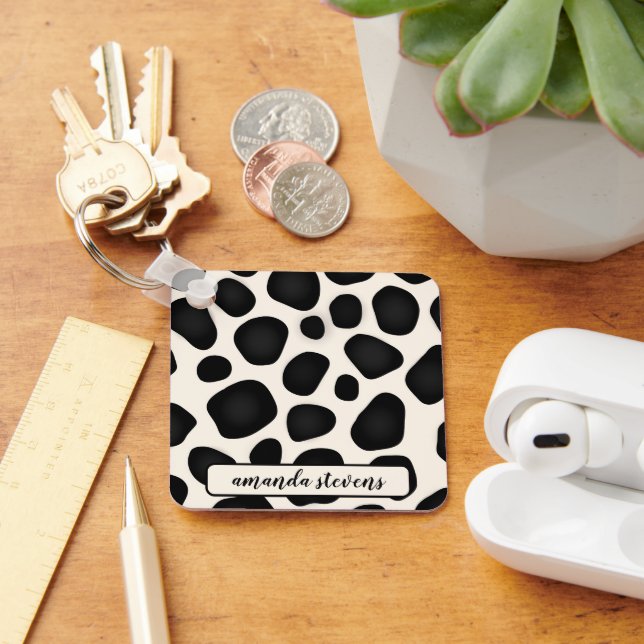 Llavero Nombre personalizado Resumen del patrón de tipogra (Escritorio )