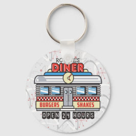 Llavero NOMBRE personalizado Retro 50 Diner Rótulo 50 Atóm