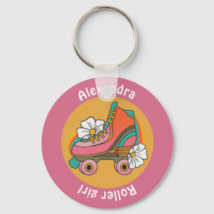 Llavero nombre personalizado roller skate chica de llave g