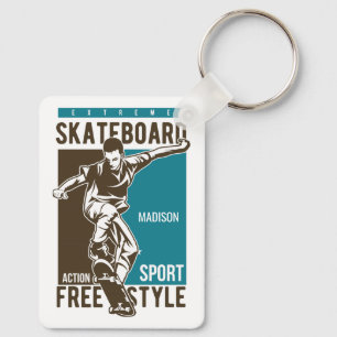 Llavero Nombre personalizado Skateboarding
