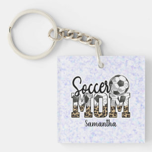 Llavero Nombre personalizado Soccer Mom Día de la Madre