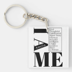 Llavero Nombre personalizado Soy Yo Empoderamiento Femenin