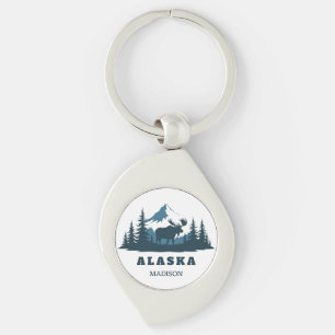 Llavero Nombre personalizado & Texto ALASKA