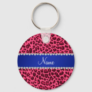 Llavero Nombre personalizado tira azul de impresión de leo