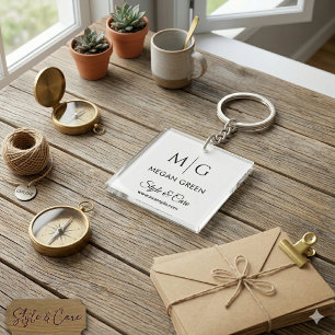Llavero Nombre personalizado y marca elegante personalizad