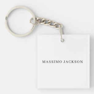 Llavero Nombre propio decorativo chic sencillo simple negr