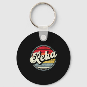 Llavero Nombre reba vintage estilo retro estilo 70s 80s pr