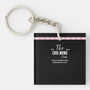 Llavero Nombre Script Vintage Raya Rosa