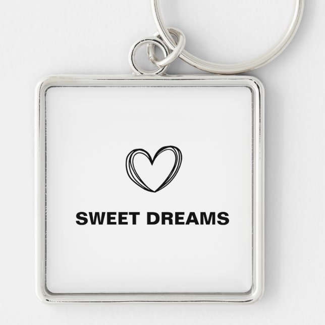 Llavero nombre simple mínimo del cliente de monograma (Frente)