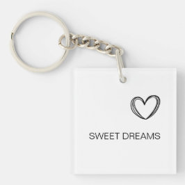 Llavero nombre simple mínimo del cliente de monograma