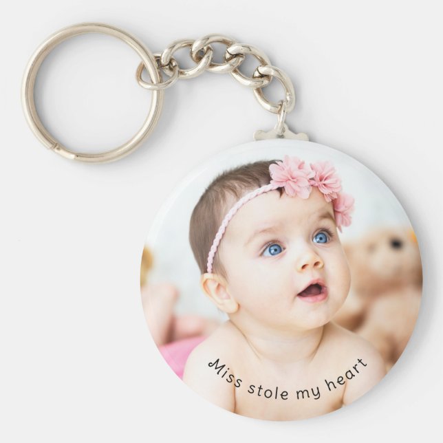 Llavero Nombre único de foto para bebé personalizado del p (Frente)