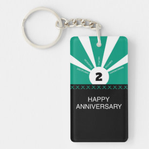 Llavero Nombre y año personalizados, aniversario de emplea