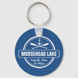 Llavero Nombre y ciudad personalizado de Moosehead Lake Ma