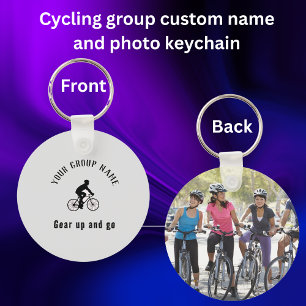 Llavero Nombre y foto personalizados del grupo de ciclismo