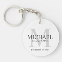 Nombre y monograma de los Groomsmen personalizados