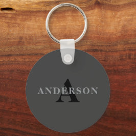 Llavero Nombre y monograma | Gris oscuro