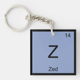 Llavero Nombre Zed Química Elemento Tabla Periódica