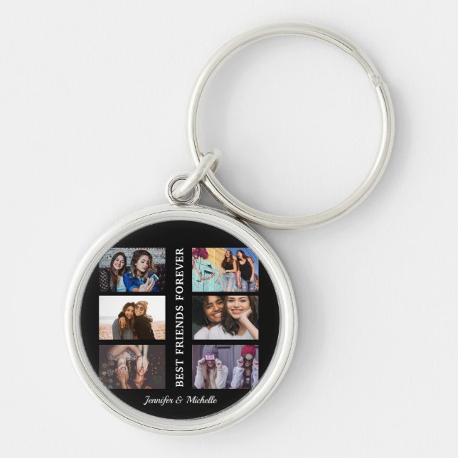 Llavero Nombres personalizados de los mejores amigos y 6 f (Frente)