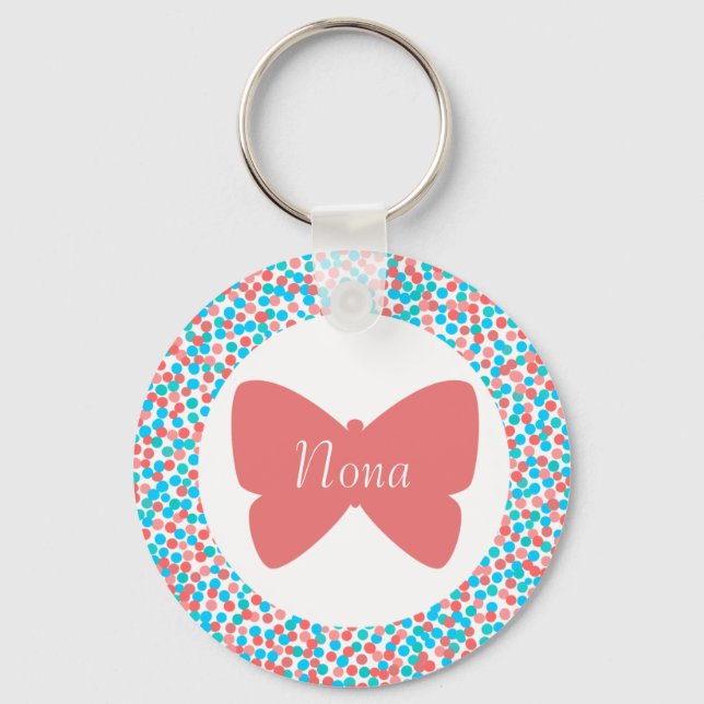 Llavero Nona Butterfly Dots Keychain (Anverso)