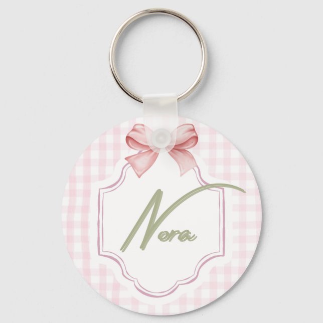 Llavero Nora Nora Baby Nursery Bow&Gingham (Anverso)