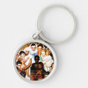 Llavero Norma de oro (haga a otras) por Norman Rockwell