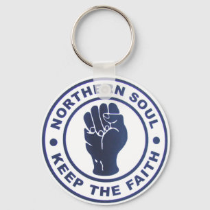 Llavero Northern Soul Keep The Faith Slogans & Fist Symbol