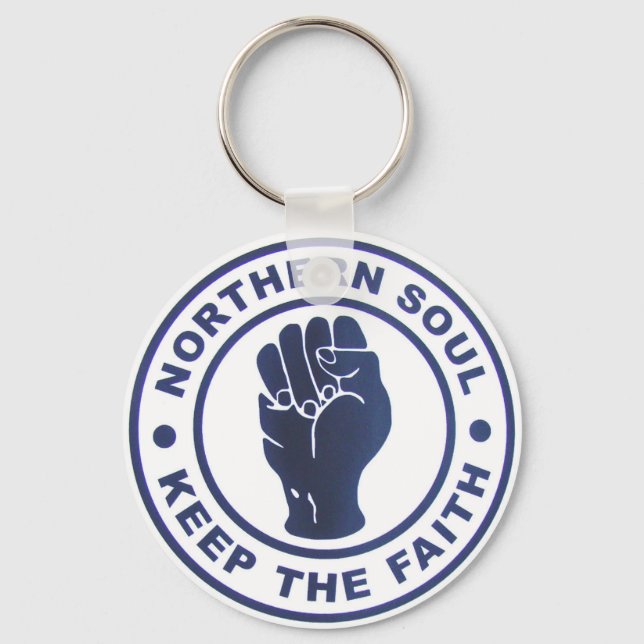 Llavero Northern Soul Keep The Faith Slogans & Fist Symbol (Anverso)