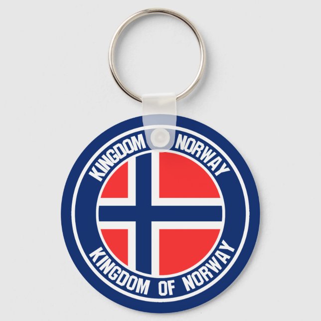 Llavero Noruega redonda Emblem (Anverso)