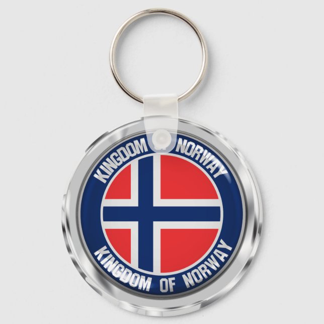 Llavero Noruega redonda Emblem (Anverso)