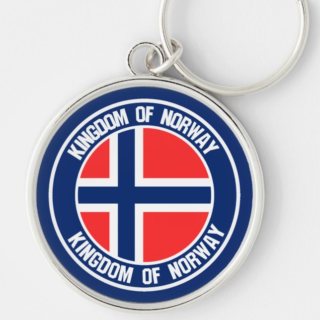 Llavero Noruega redonda Emblem (Frente)