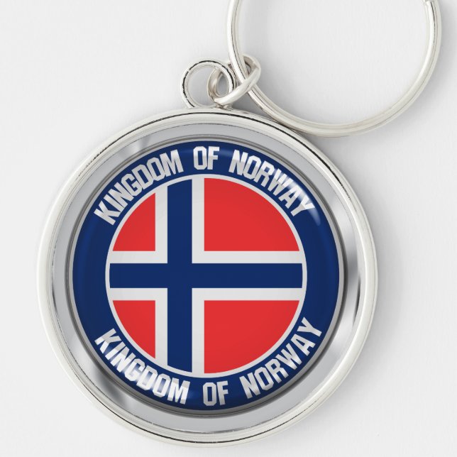 Llavero Noruega redonda Emblem (Frente)