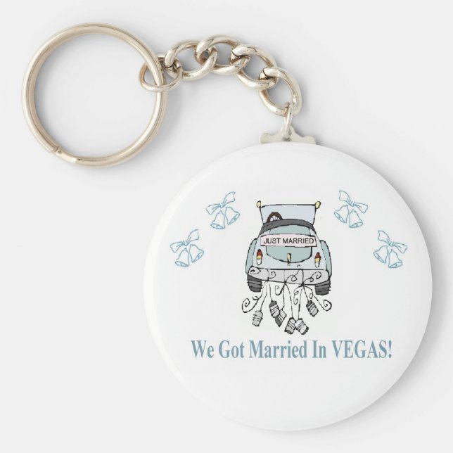 Llavero Nos casamos en la cadena de claves VEGAS (Frente)