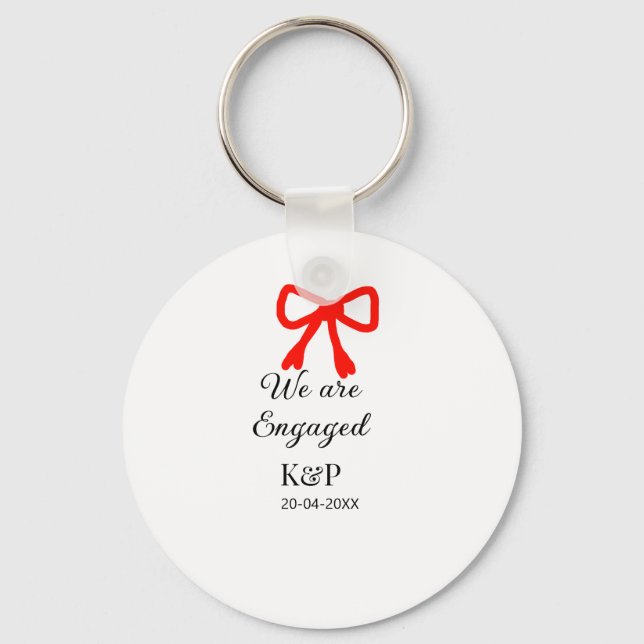 Llavero Nos comprometemos a añadir nombre letra arco rojo  (Anverso)