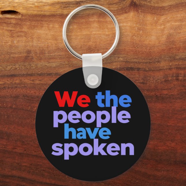 Llavero Nosotros, el pueblo, hemos hablado para celebrar e (Anverso)
