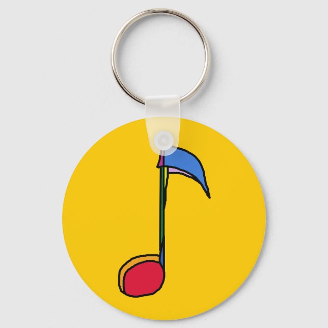 Llavero nota musical colorida (Anverso)