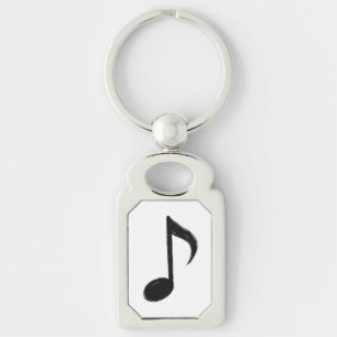 Llavero Nota musical minimalista - Estilo de pincel de tin