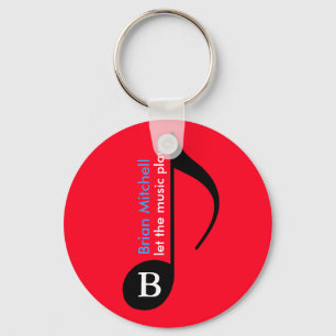 Llavero nota musical personalizada / personalizado