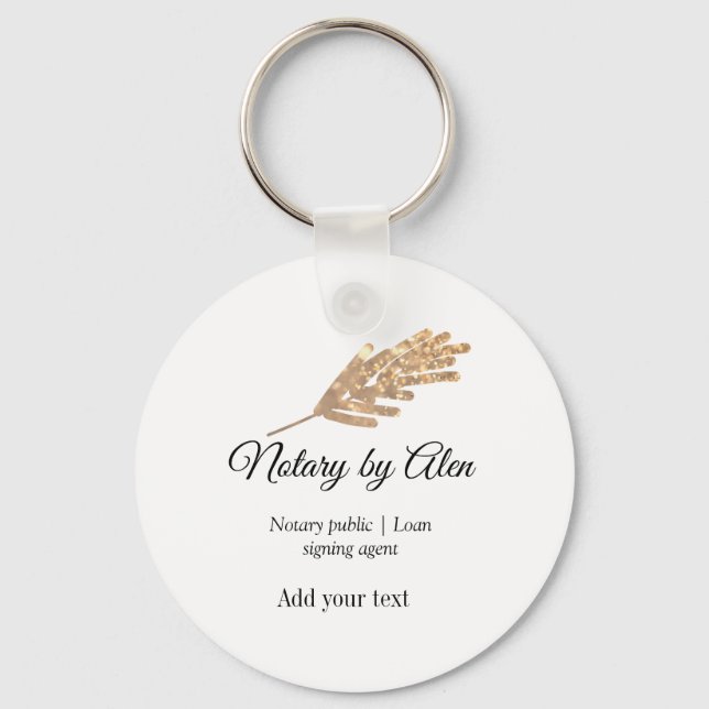 Llavero Notario público agente de firma de préstamos añadi (Anverso)