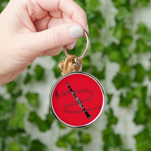 Llavero Notas clarinete y musicales (Mano)