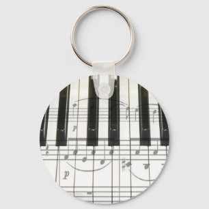 Llavero Notas del teclado y de la música de piano